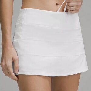 Lululemon Pace Rival Lined Mid-Rise Skirt White Size 2